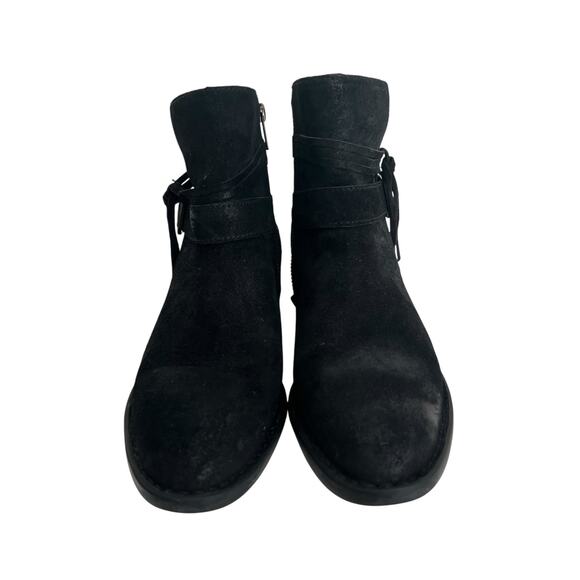 Born Osha Tassle Black Leather Ankle Boots Size 9M - Picture 3 of 14